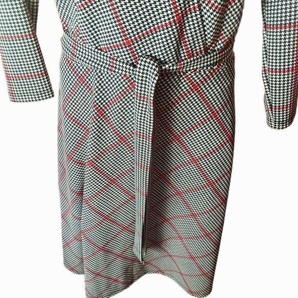 Shelby and Palmer Dress Houndstooth Plaid Fit and Flare Dress Size 14 EUC - Picture 4 of 7